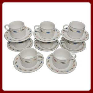 Studio Nova Villager Mesa Set Service 8 VTG MCM Dinnerware Plates‎ Retro